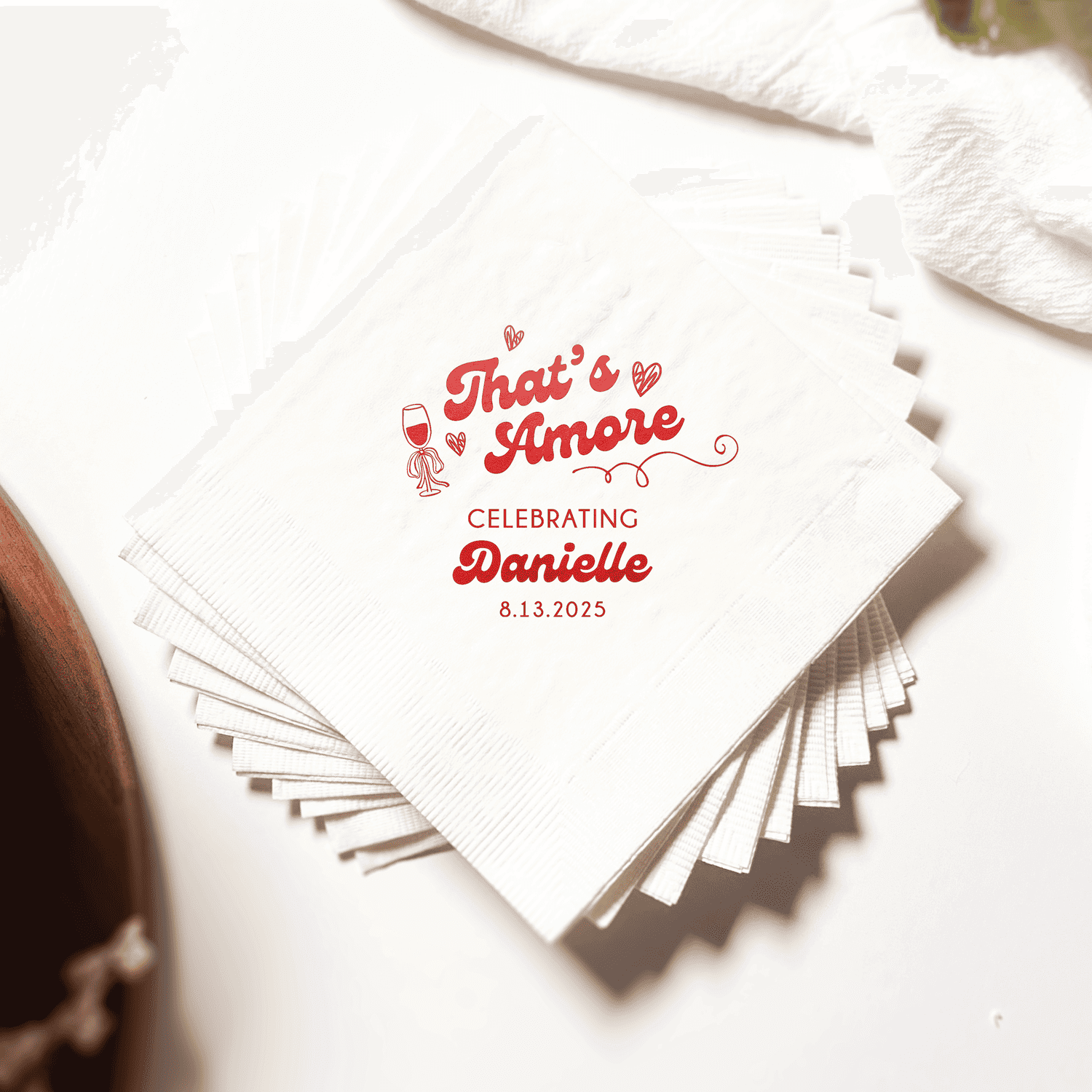 That's Amore Bridal Shower Napkins