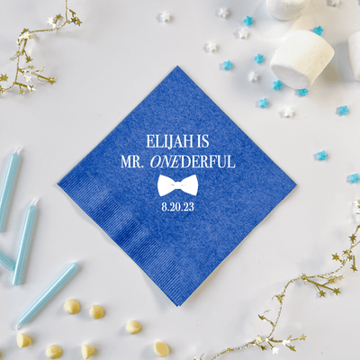 Mr ONEderful Birthday Napkins - Napkins - Foil Stamped