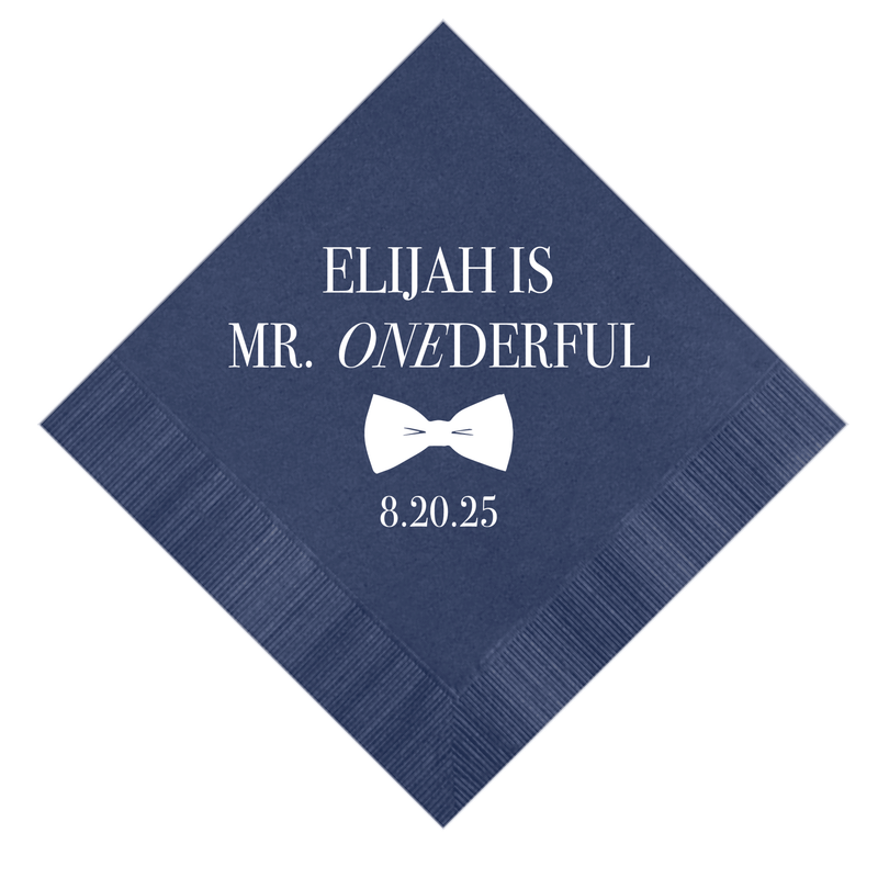 Mr ONEderful Birthday Napkins - Napkins - Foil Stamped