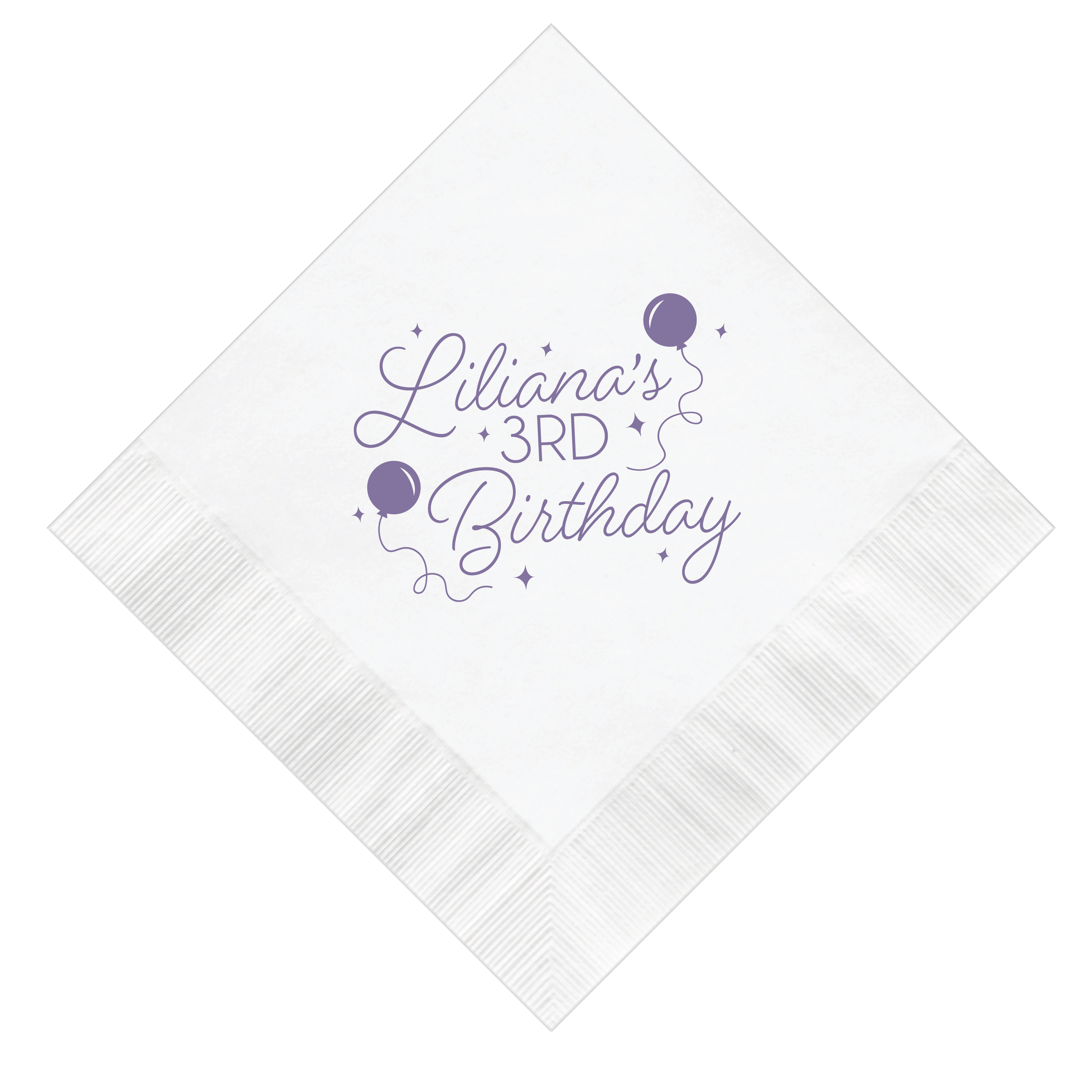 Balloons and Confetti Birthday Napkins - Napkins - Foil Stamped