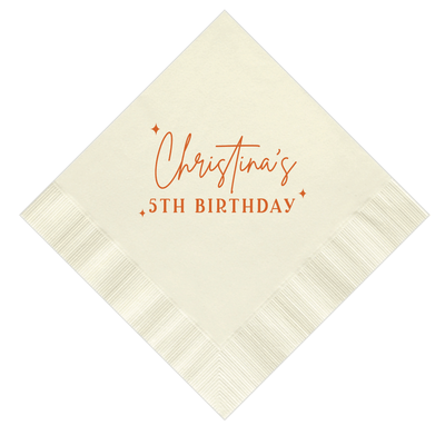 Sparkle and Shine Birthday Napkins - Napkins - Foil Stamped