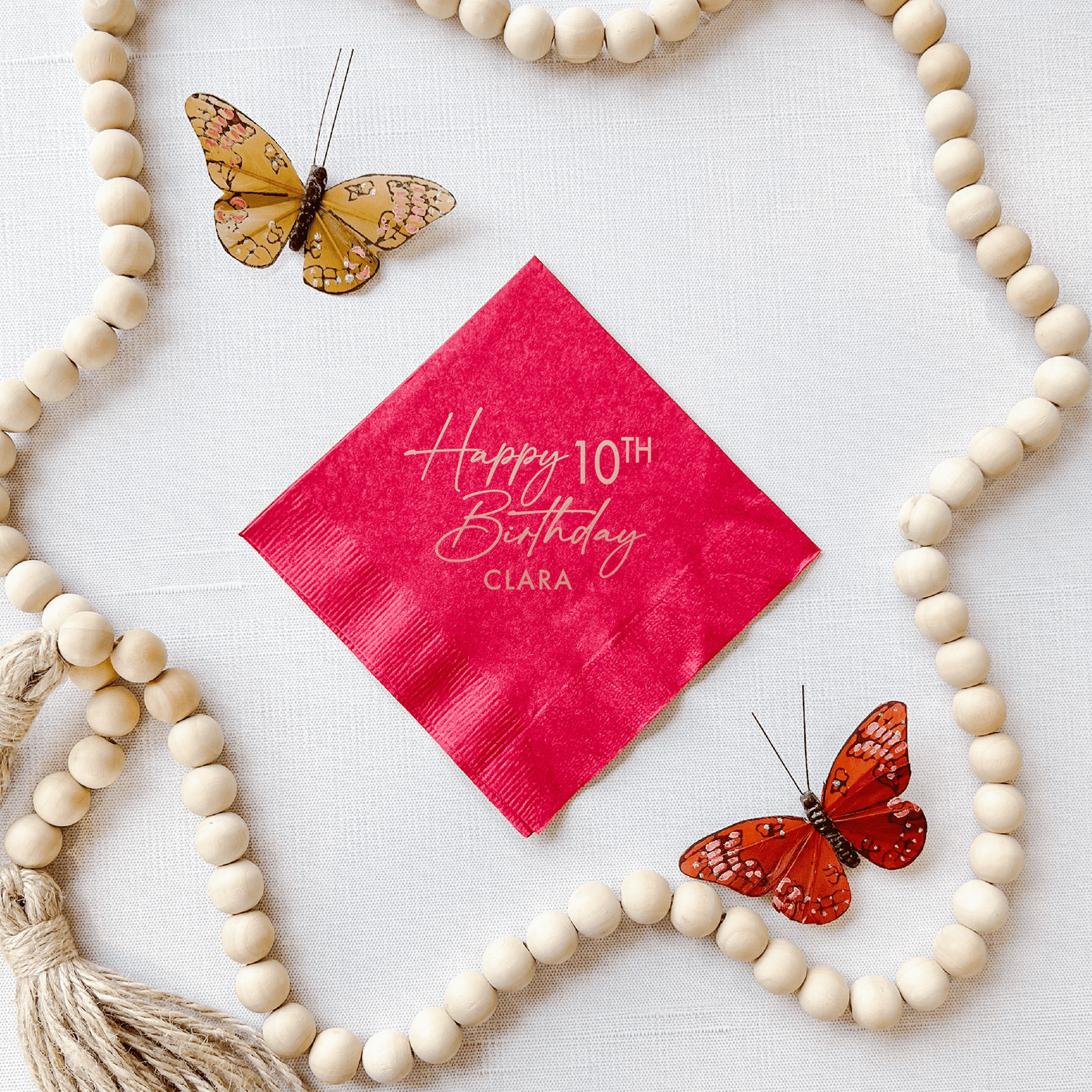 Double Digits Birthday Bash Napkins - Napkins - Foil Stamped
