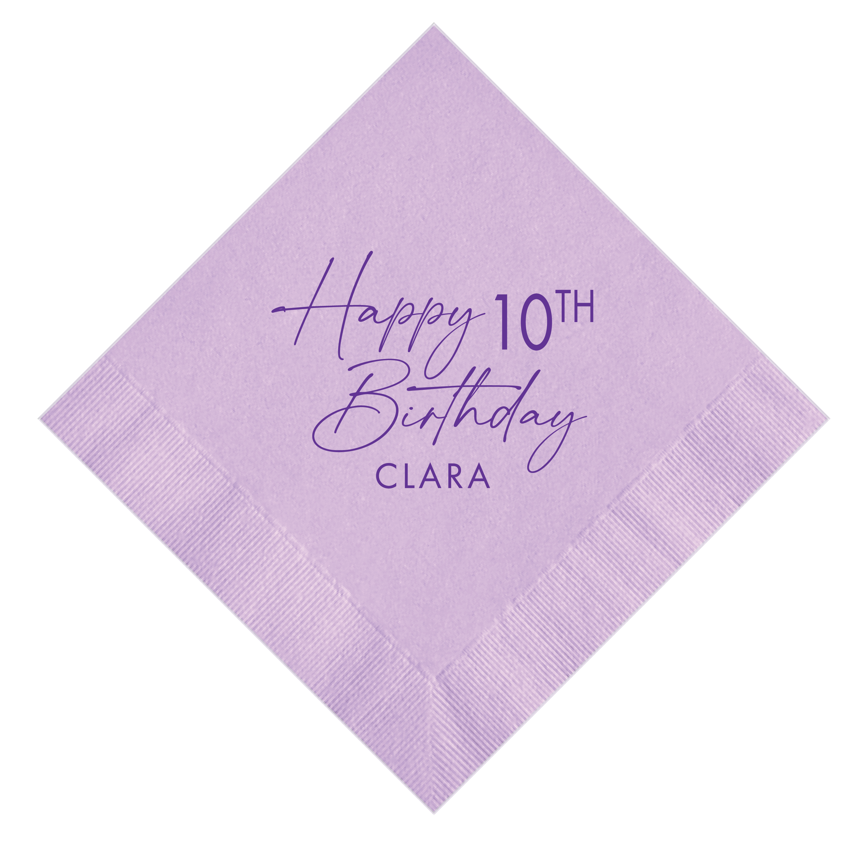 Double Digits Birthday Bash Napkins - Napkins - Foil Stamped