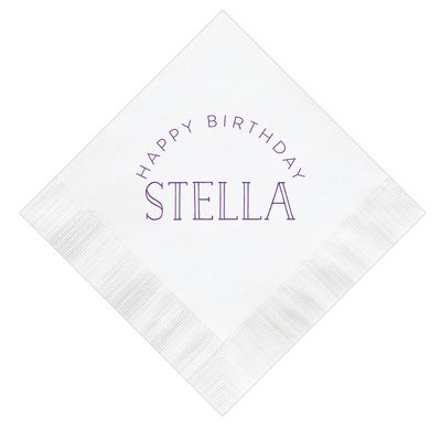 Rainbow Arch Birthday Napkins - Napkins - Foil Stamped