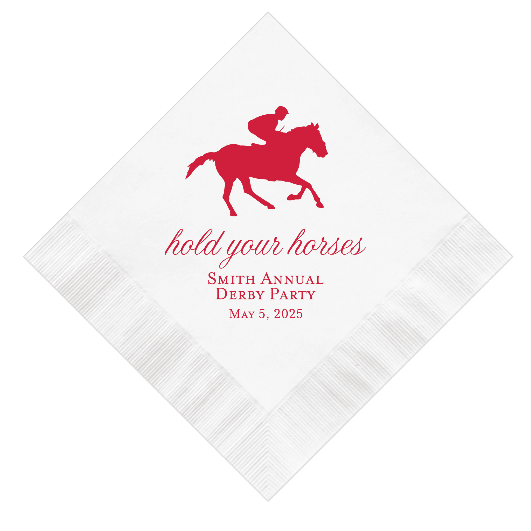 Hold Your Horses Personalized Napkins - Napkins - Foil Stamped