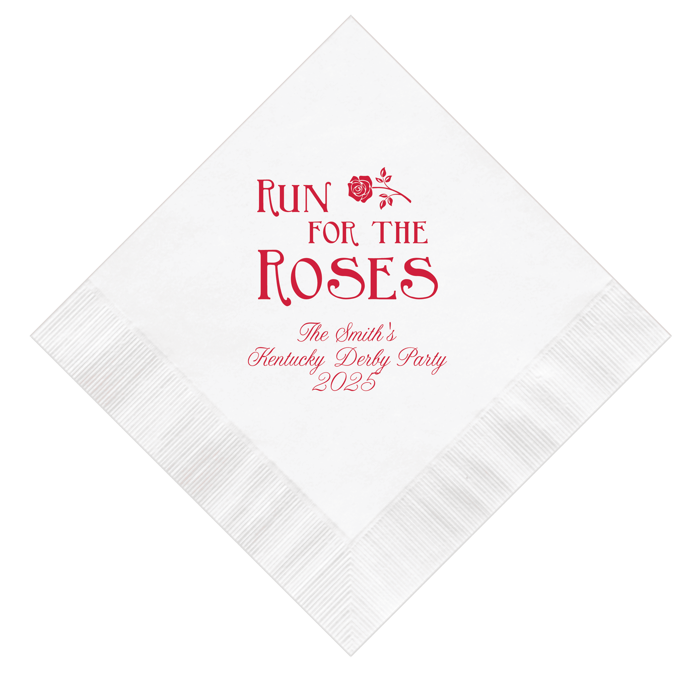 Run for the Roses Personalized Napkins - Napkins - Foil Stamped