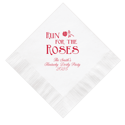 Run for the Roses Personalized Napkins - Napkins - Foil Stamped