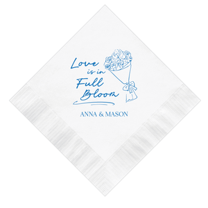 Love Is In Full Bloom Engagement Wedding Napkins