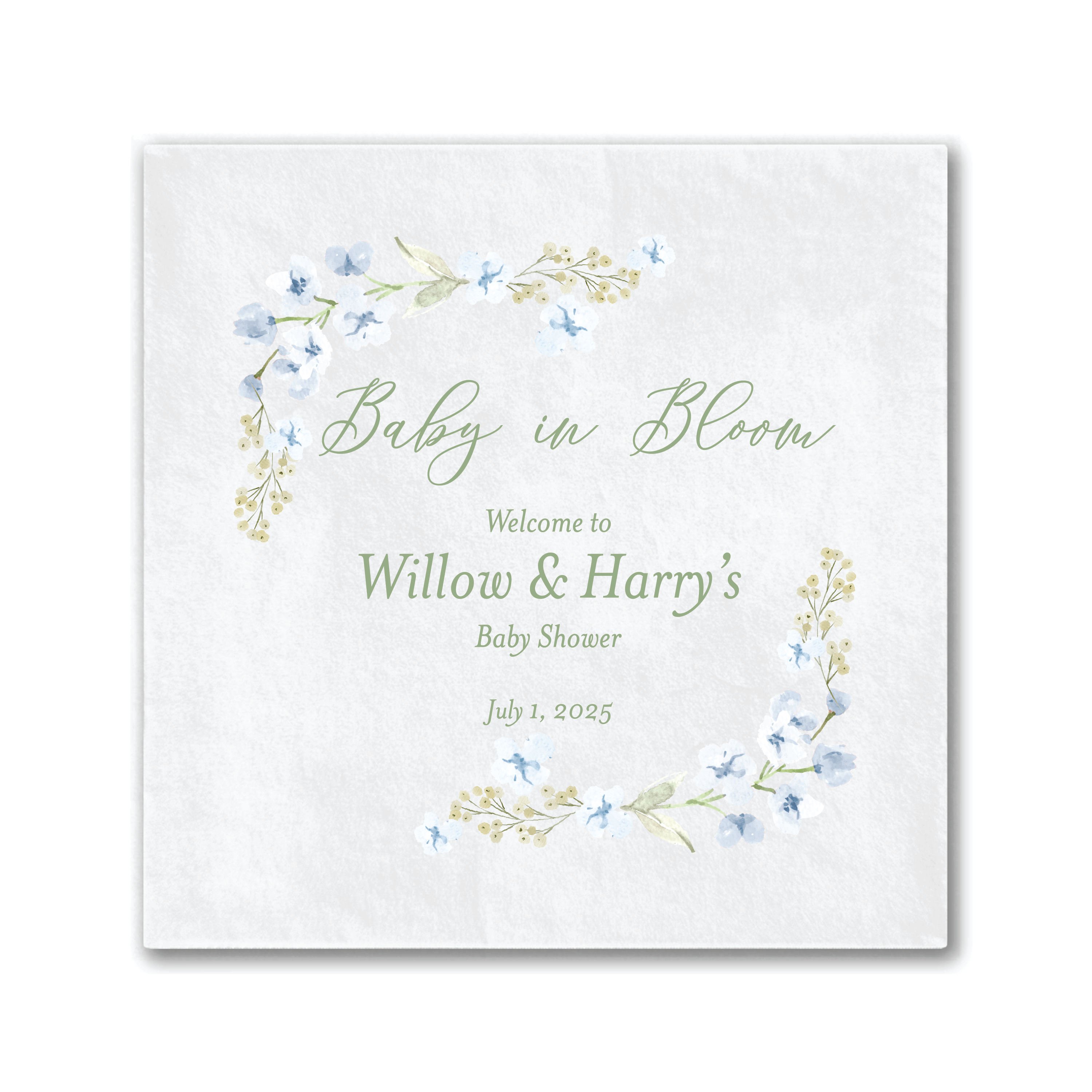 Baby In Bloom Full Color Napkins - Napkins - Full Color