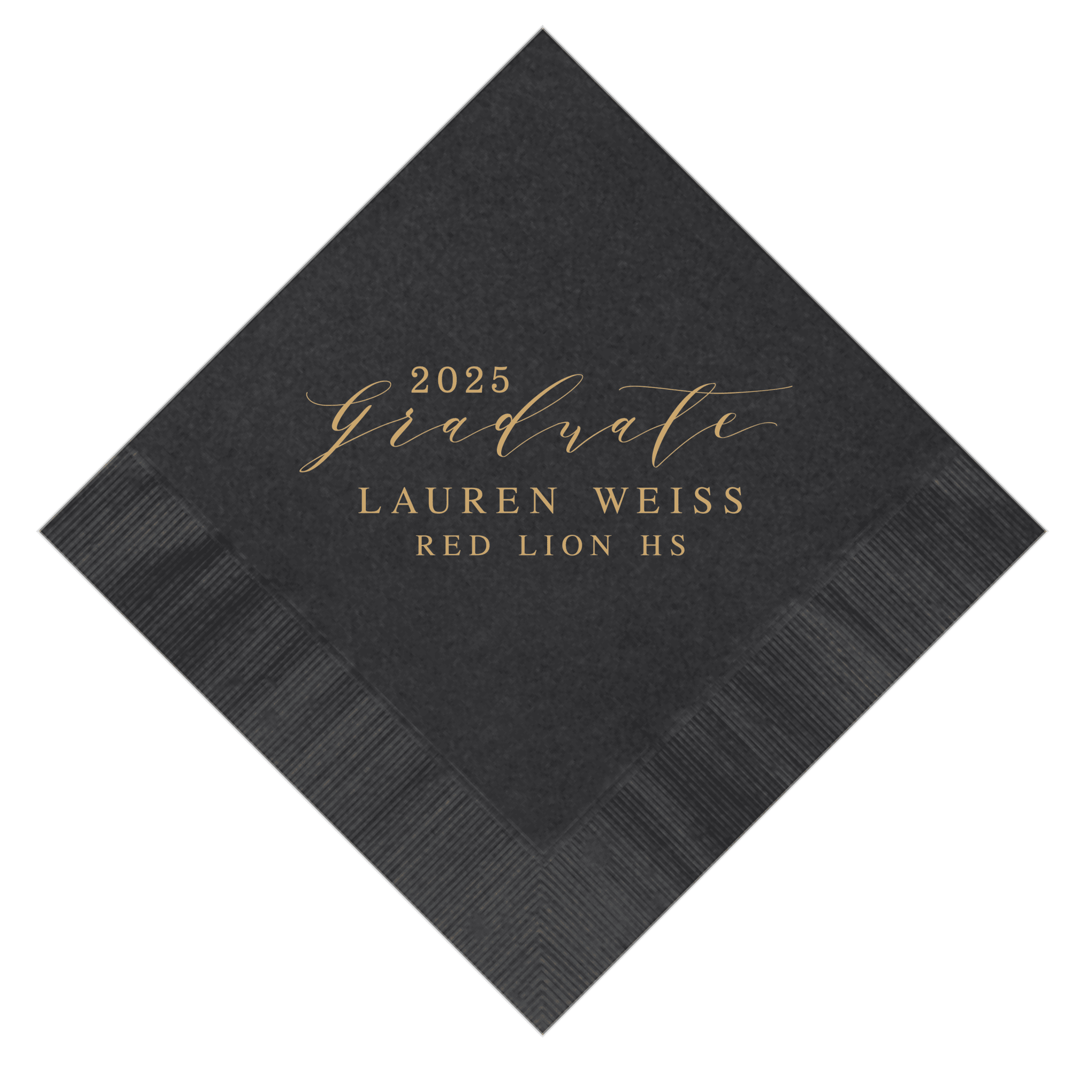 Personalized Graduate Name Party Napkins - Napkins - Foil Stamped