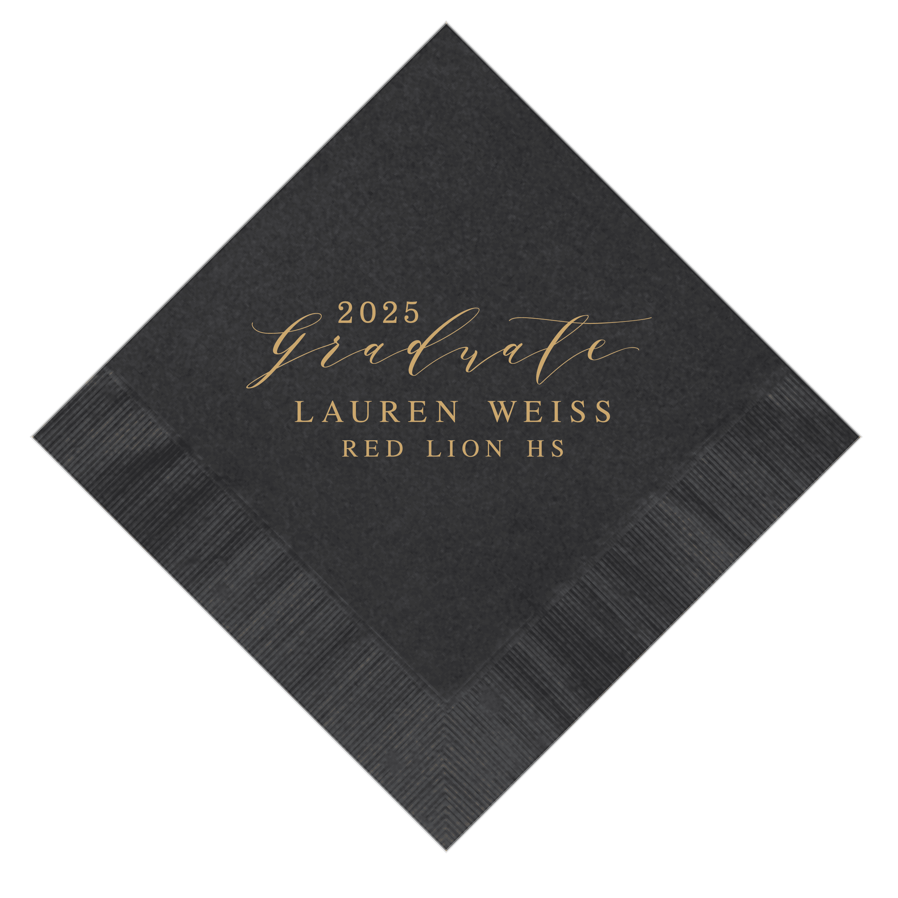 Personalized Graduate Name Party Napkins - Napkins - Foil Stamped