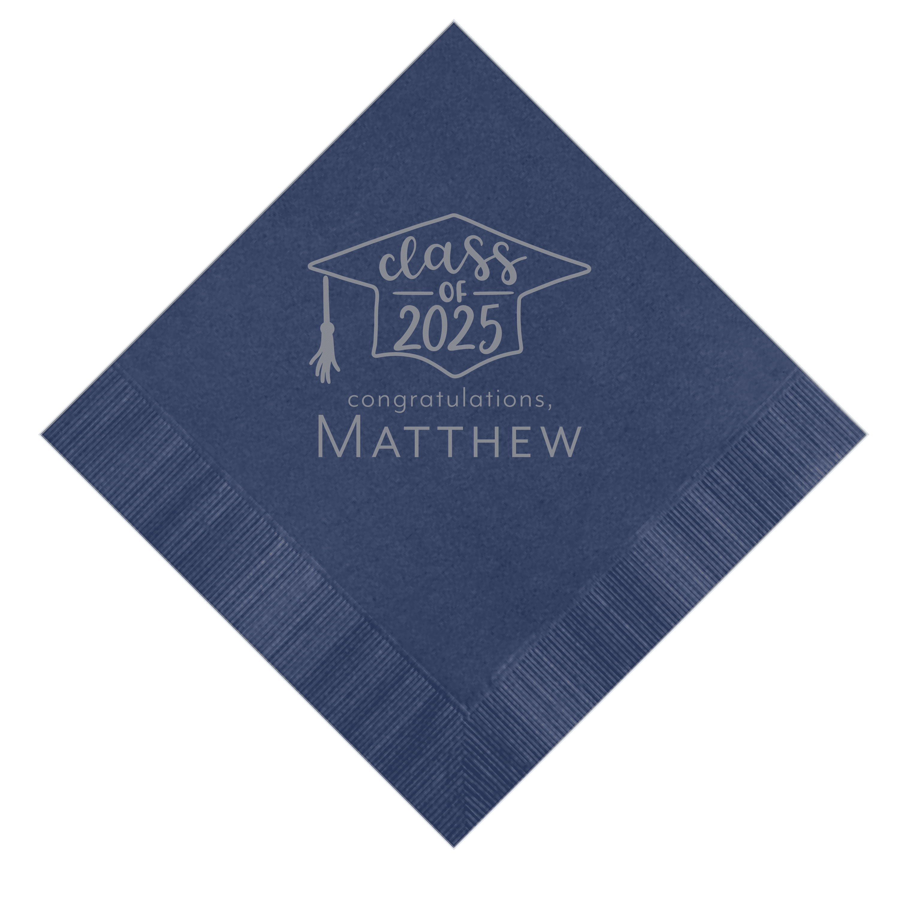 Personalized Graduation Cap Party Napkins - Napkins - Foil Stamped