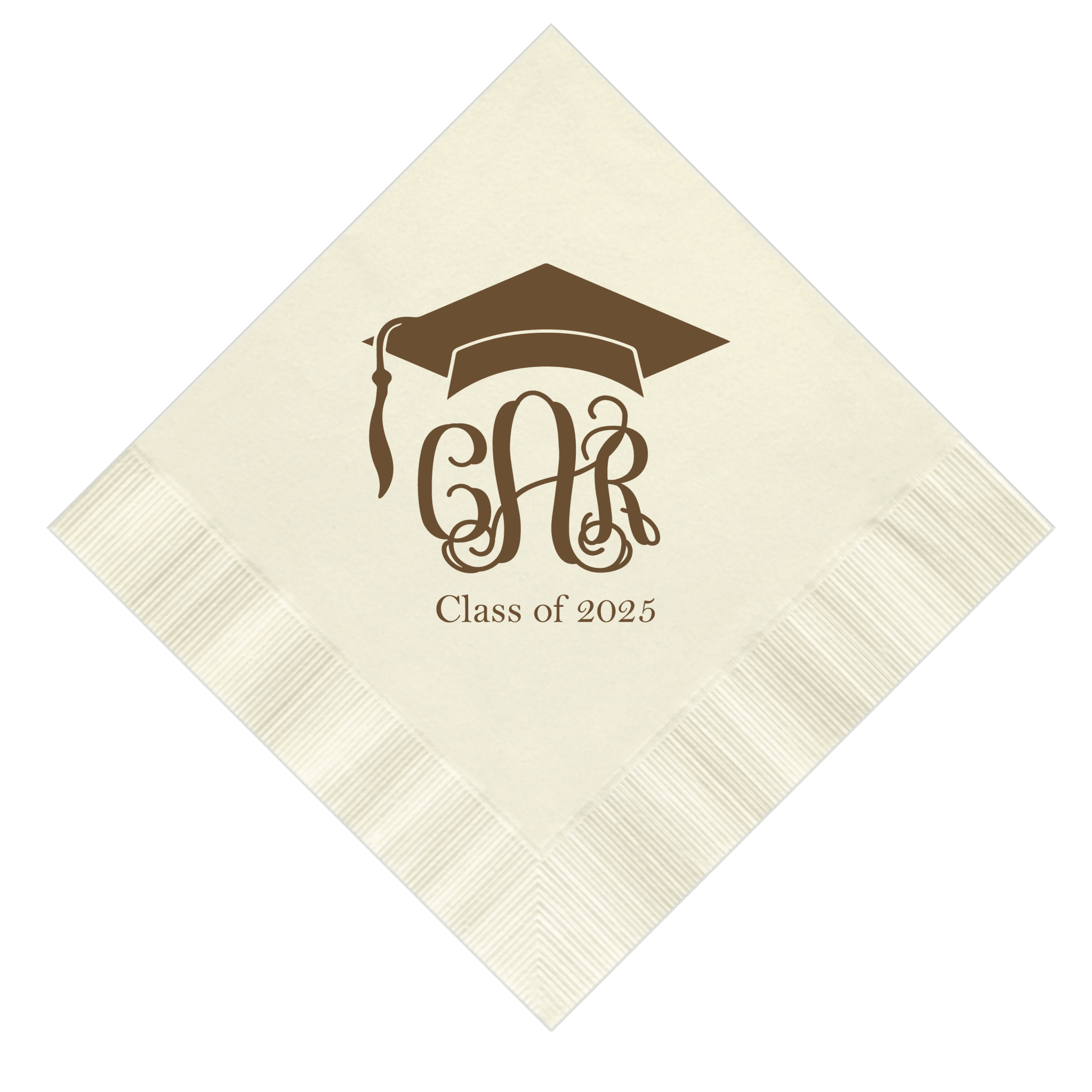 Elegant Monogram Graduation Napkins - Napkins - Foil Stamped