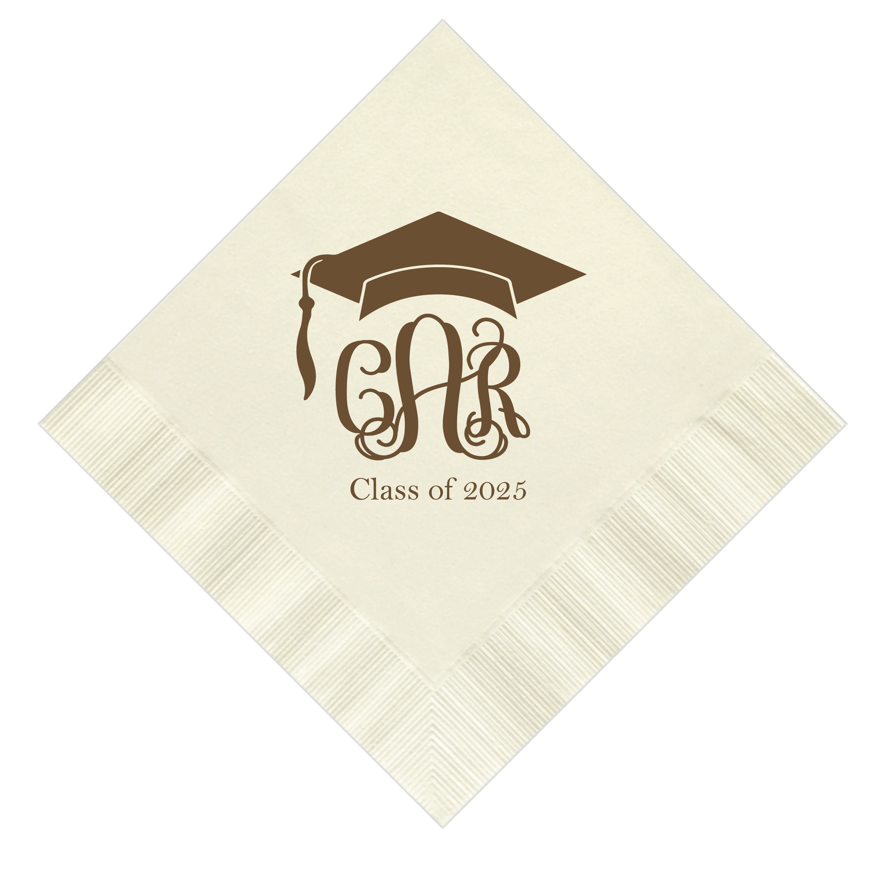 Elegant Monogram Graduation Napkins - Napkins - Foil Stamped