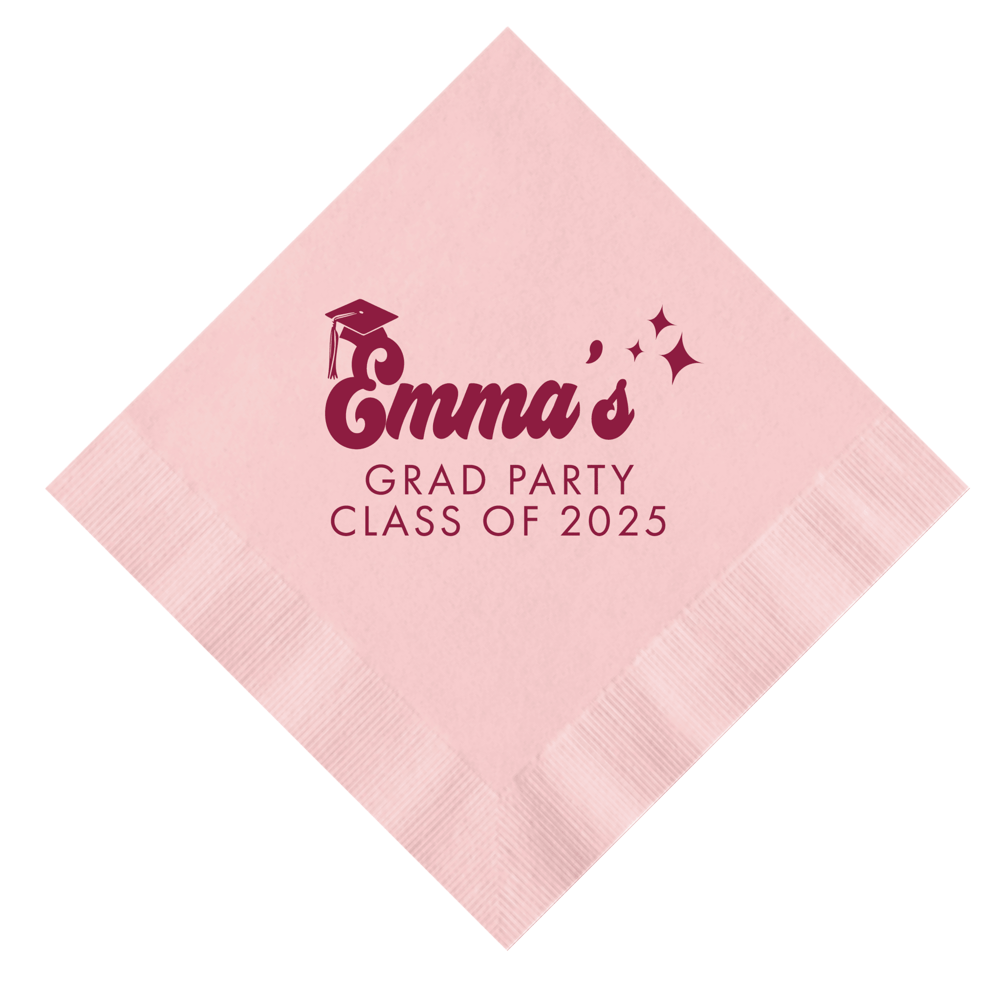 Personalized First Name Grad Party Napkins - Napkins - Foil Stamped