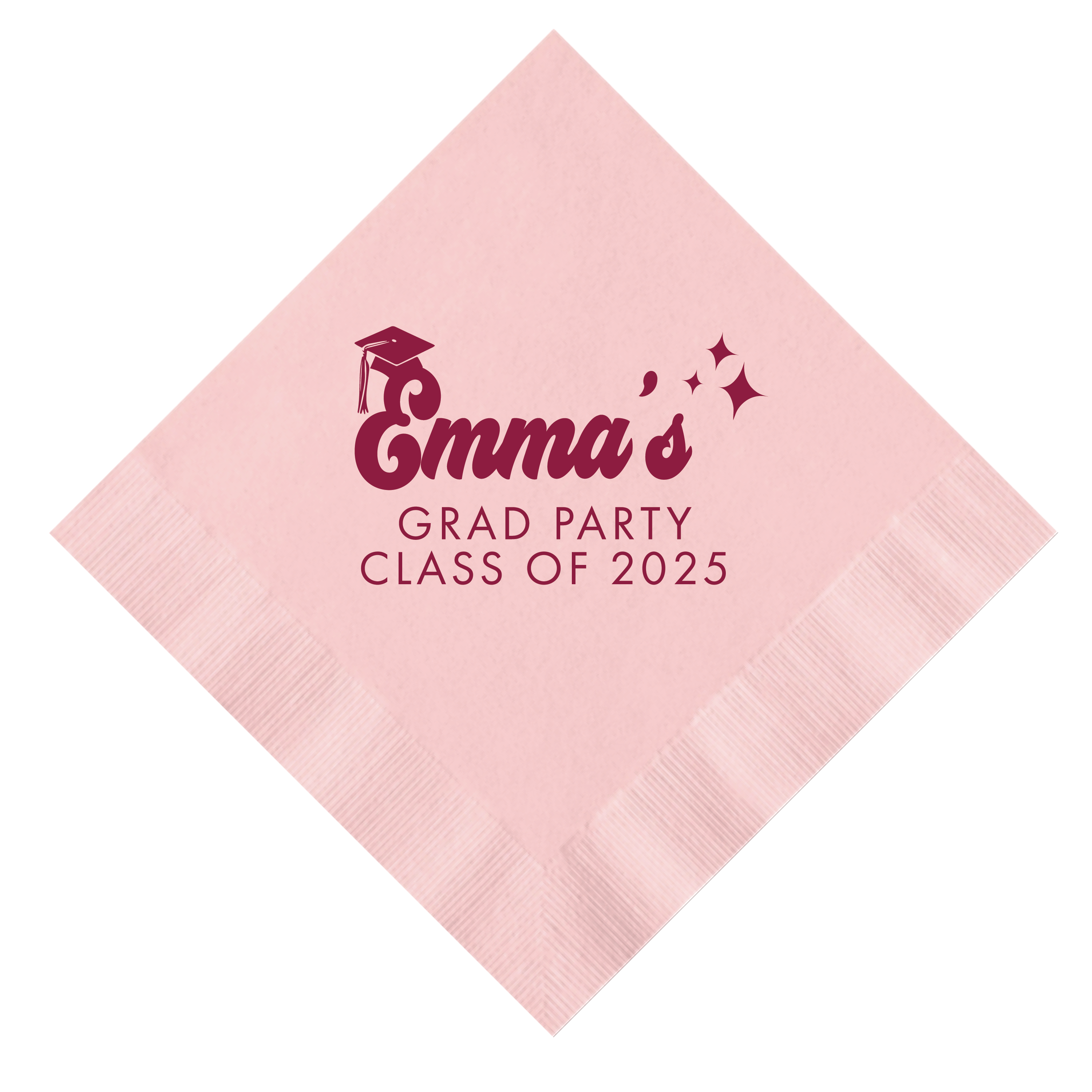 Personalized First Name Grad Party Napkins - Napkins - Foil Stamped