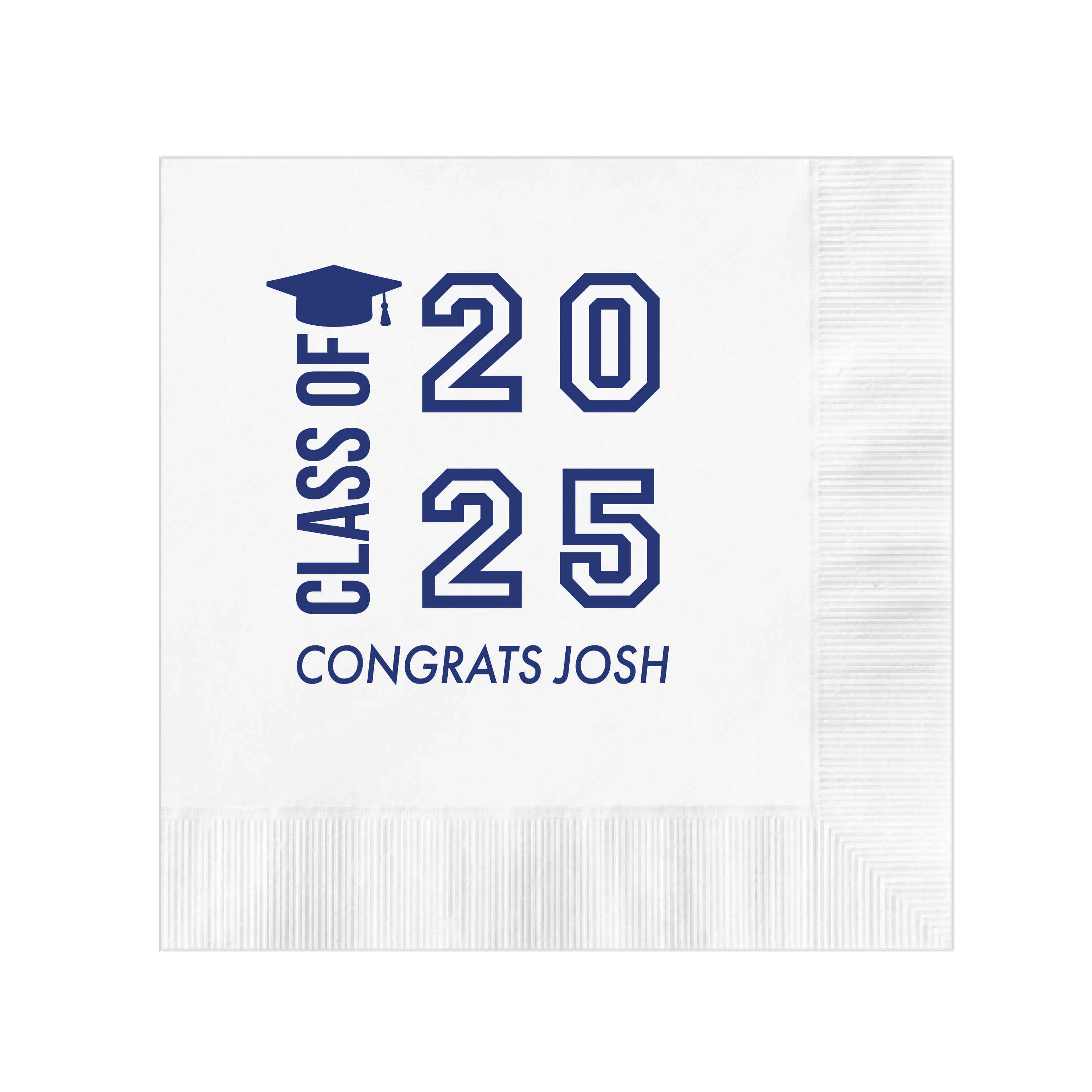 Personalized Class Of Graduation Napkins - Napkins - Foil Stamped