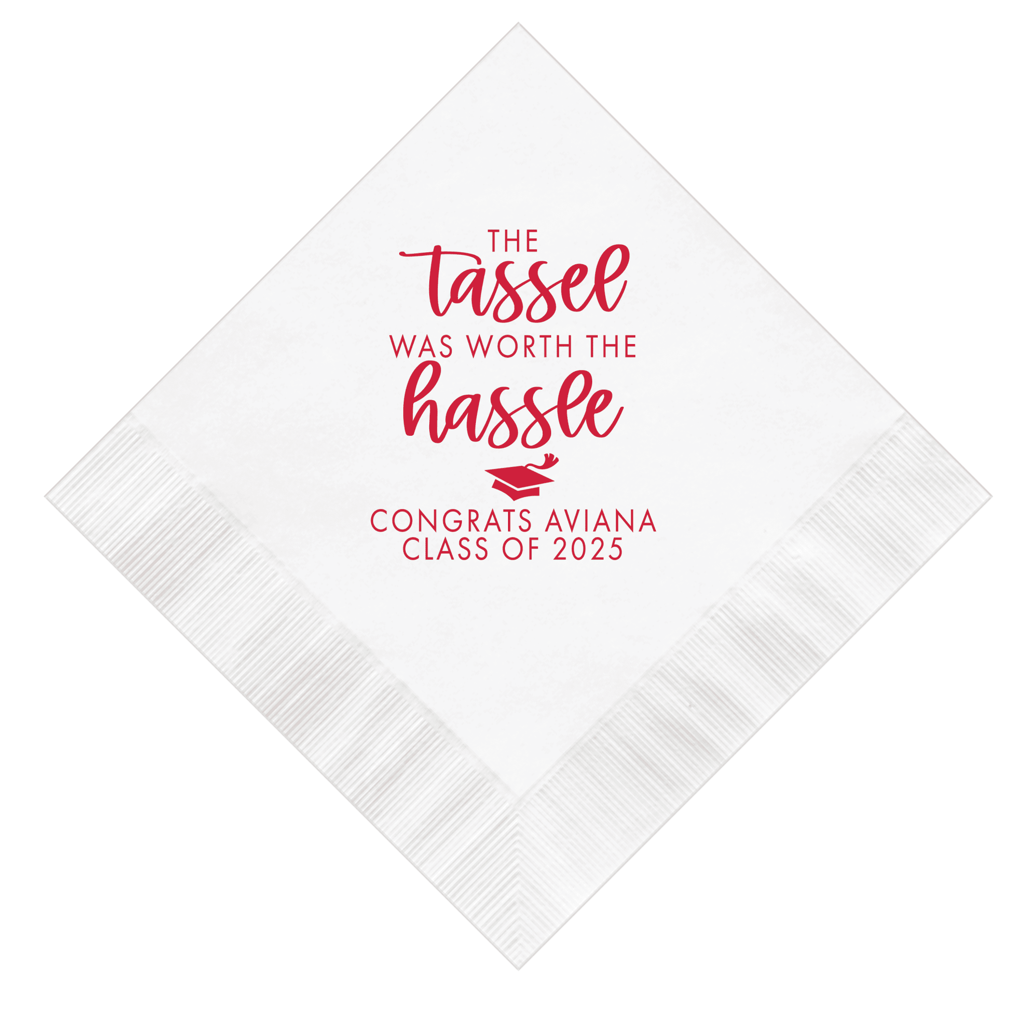 Tassel Was Worth The Hassle Graduation Party Napkins - Napkins - Foil Stamped