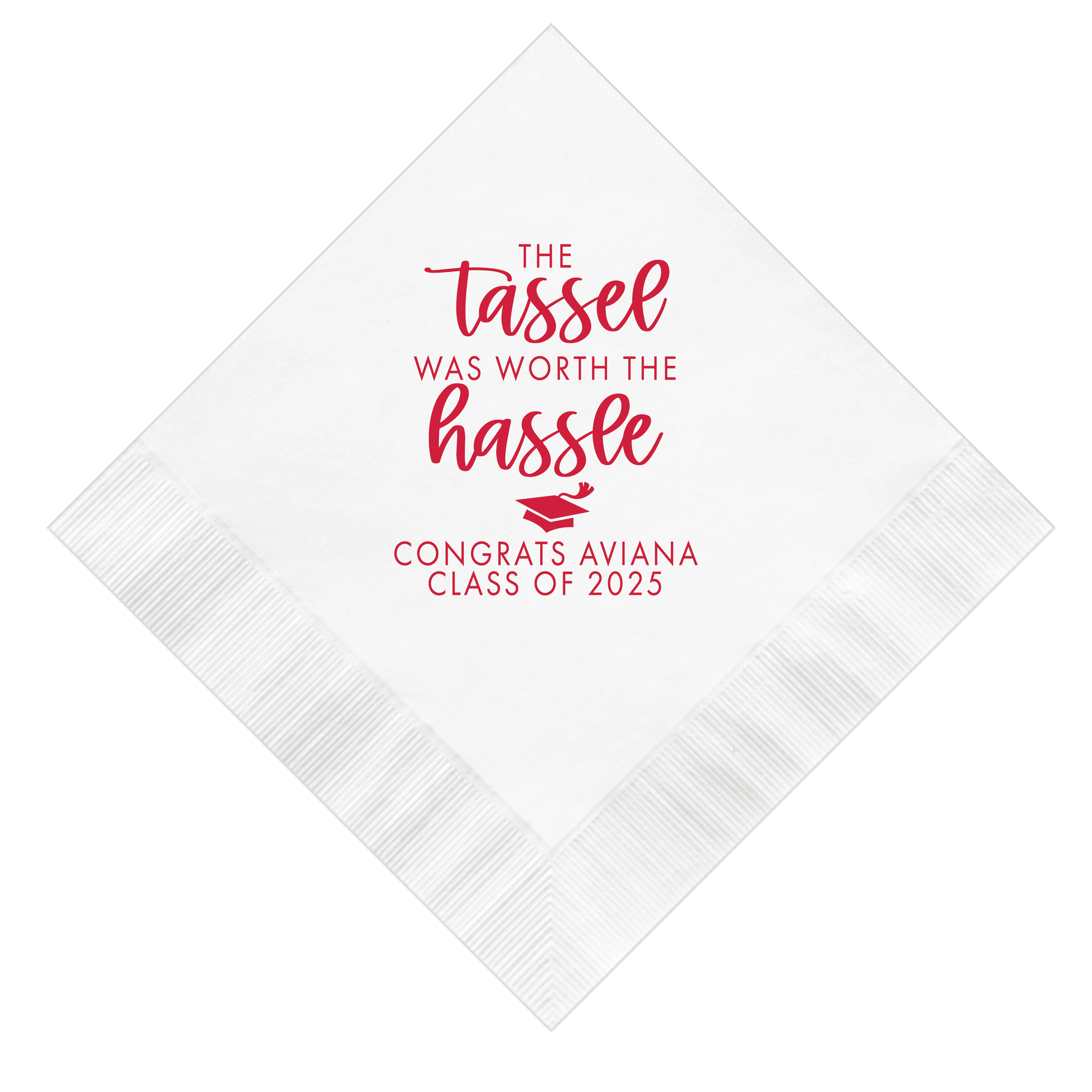 Tassel Was Worth The Hassle Graduation Party Napkins - Napkins - Foil Stamped