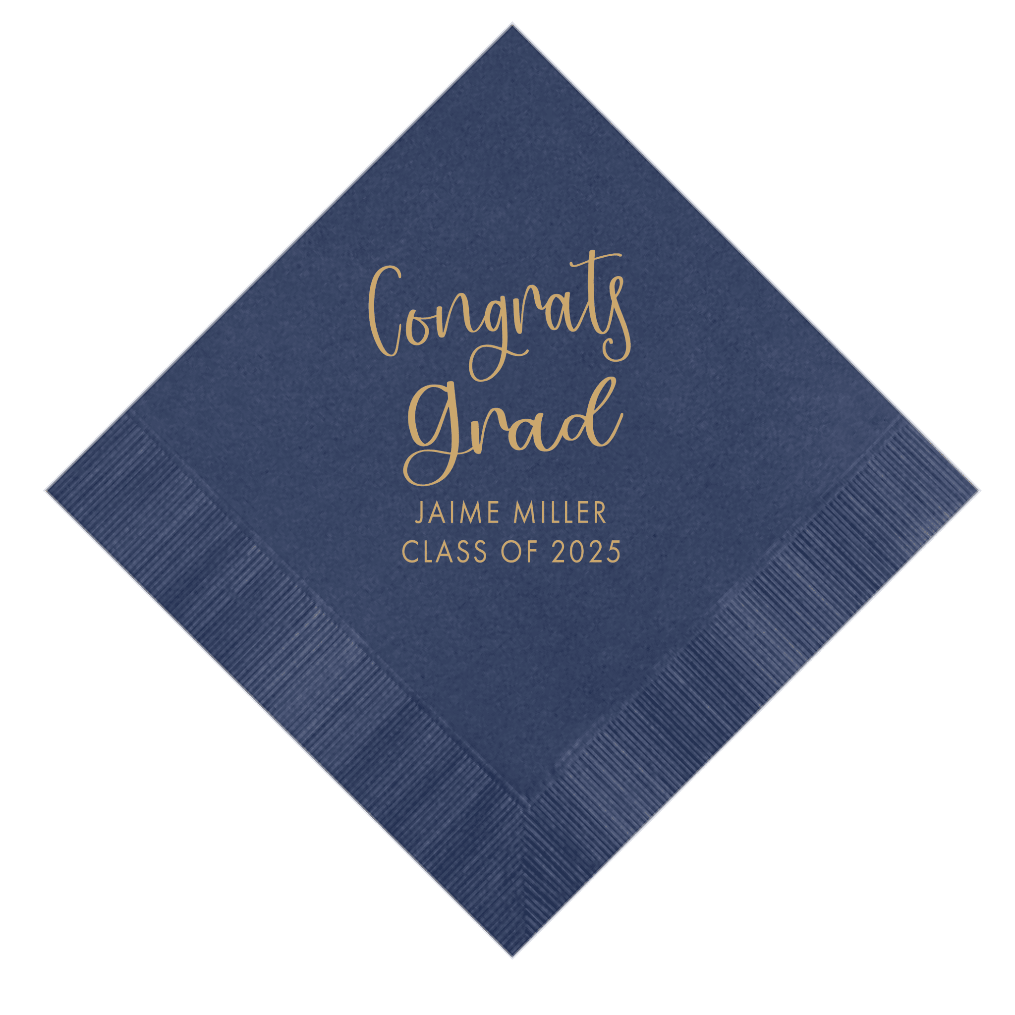 Congrats Grad Personalized Graduation Napkins - Napkins - Foil Stamped