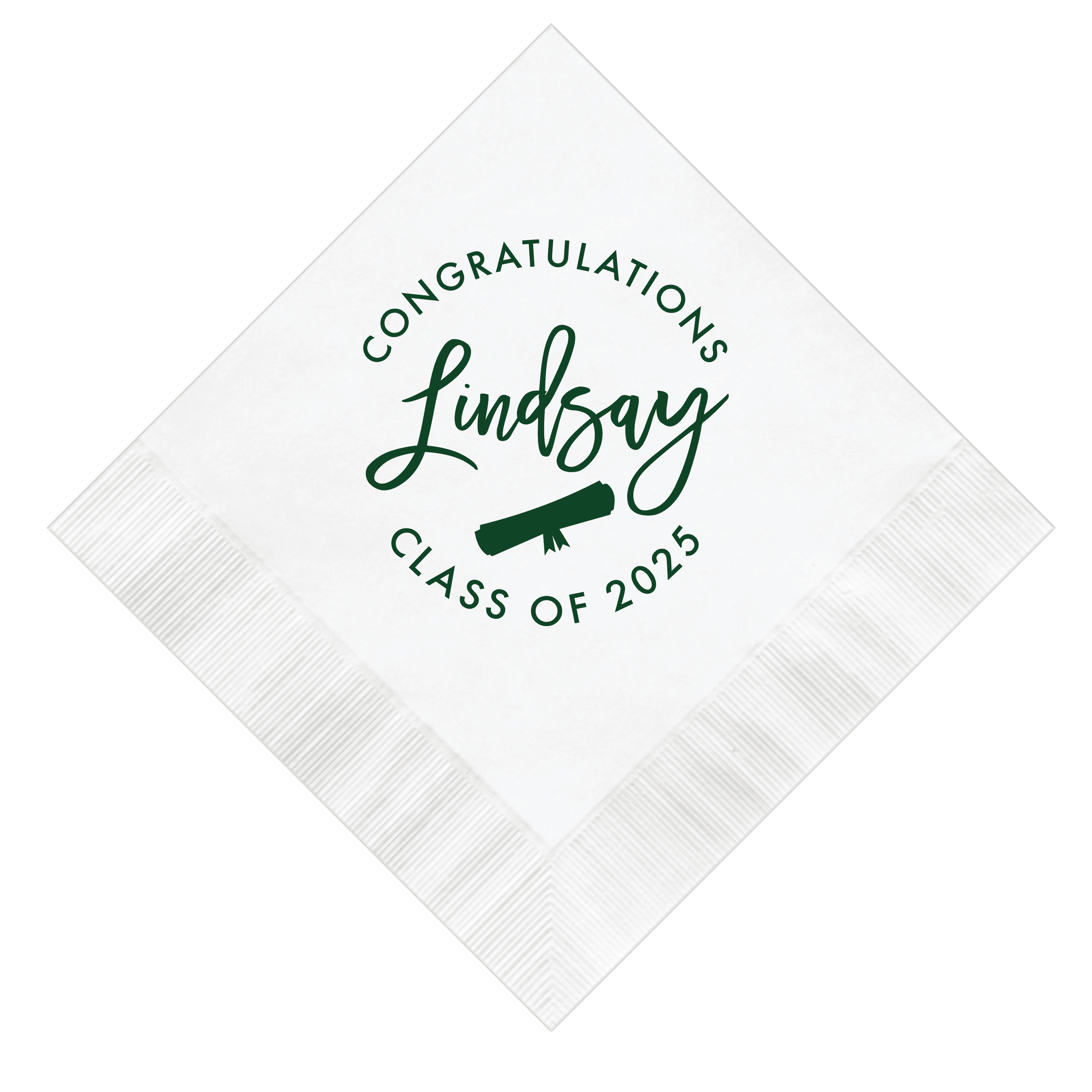 First Name Graduation Party Napkins - Napkins - Foil Stamped