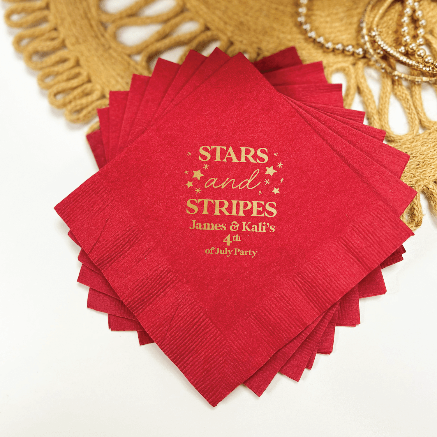 Stars and Stripes 4th of July Napkins