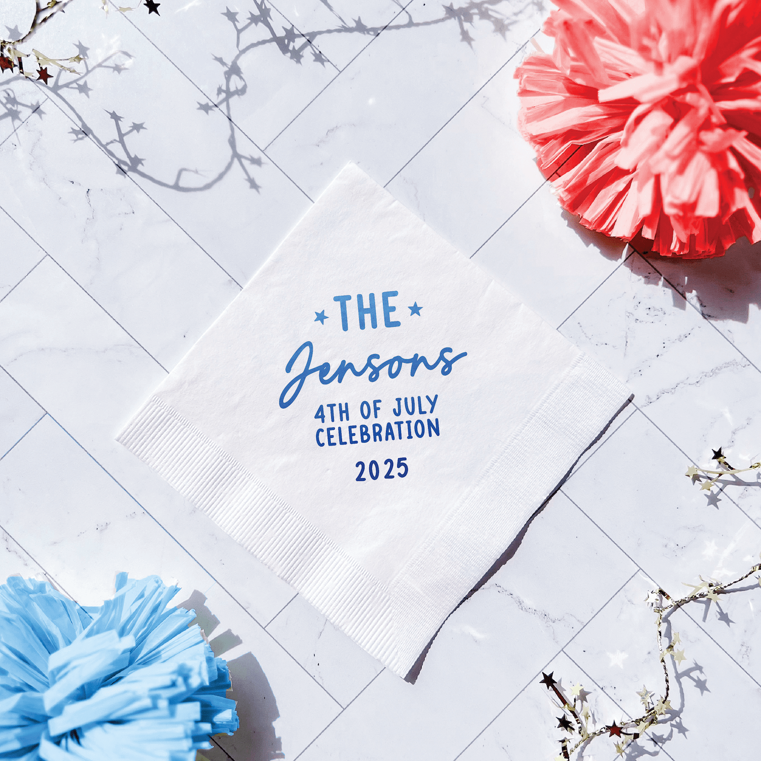 Happy 4th of July Personalized Party Napkins