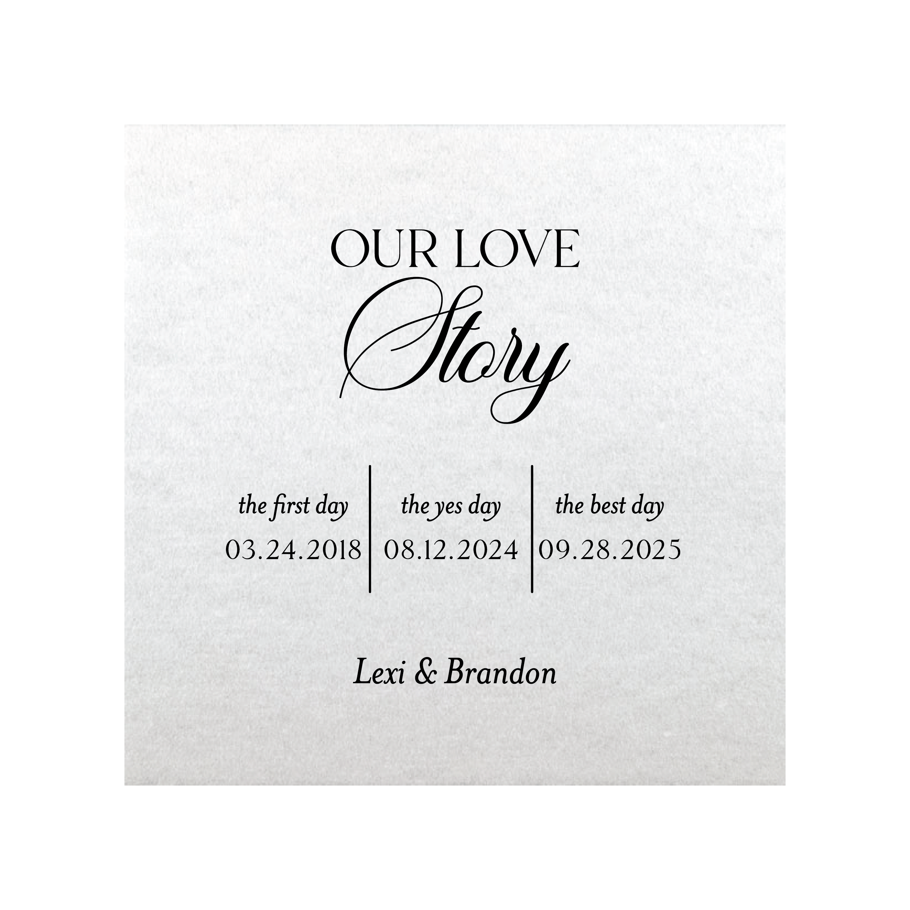 Our Love Story Premium Uncoined Napkins - Napkins - Linun Foil Stamped