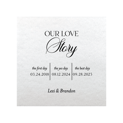 Our Love Story Premium Uncoined Napkins