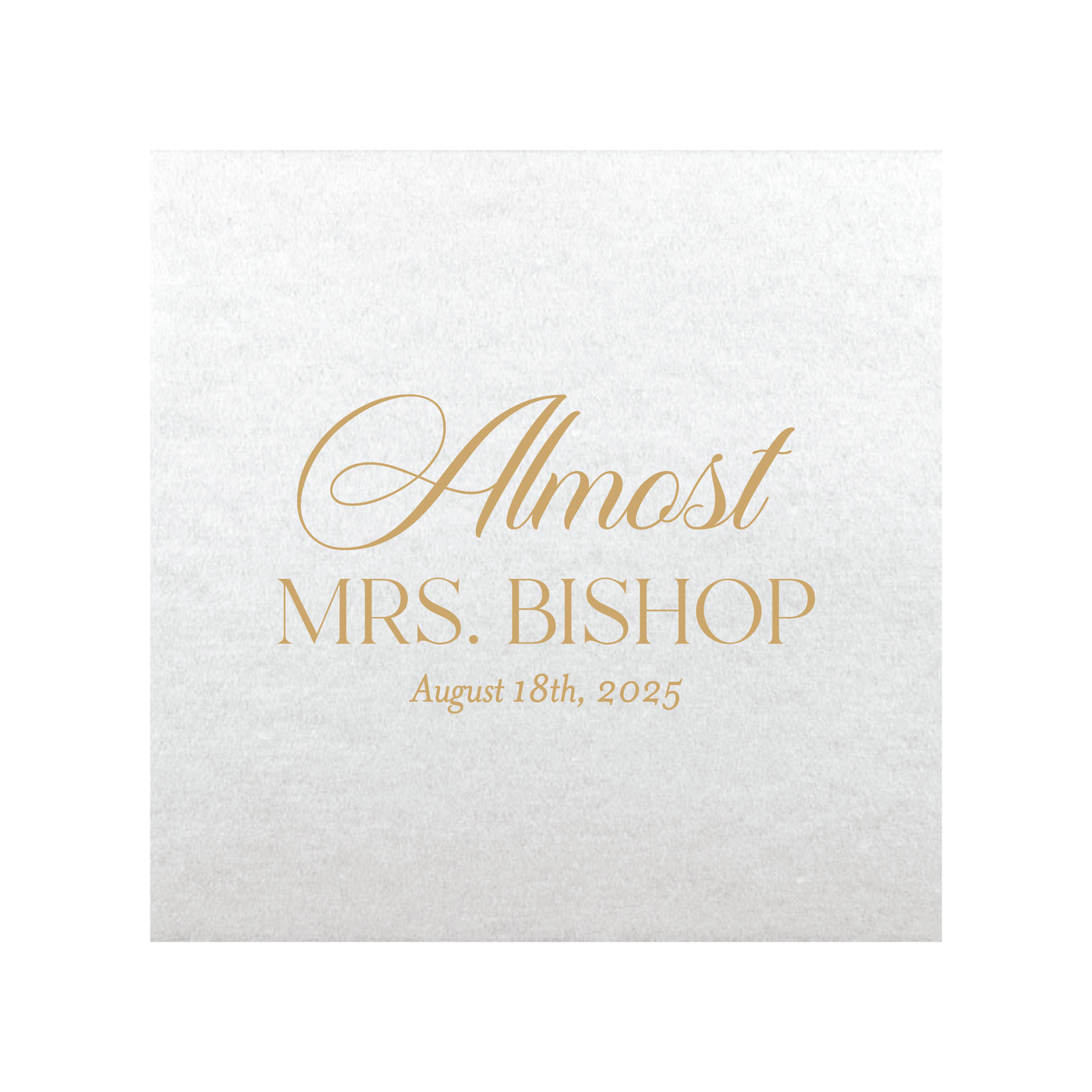 Almost Mrs Bridal Shower Premium Uncoined Napkins