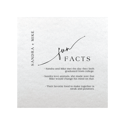 Fun Facts Wedding Premium Linun Uncoined Napkins