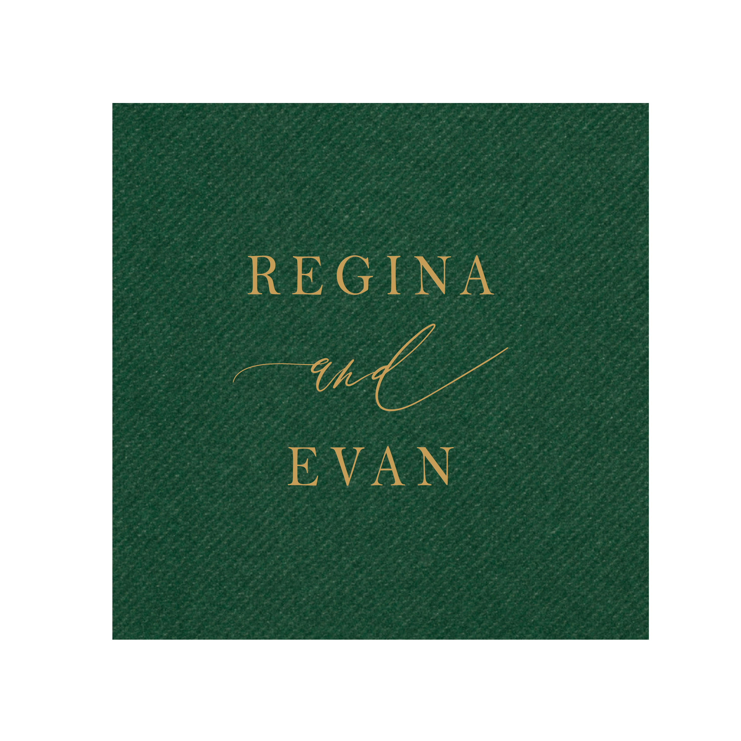 First Names Personalized Wedding Premium Uncoined Napkins - Napkins - Linun Foil Stamped