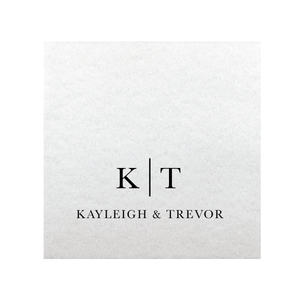 Modern Initials Wedding Premium Uncoined Napkins