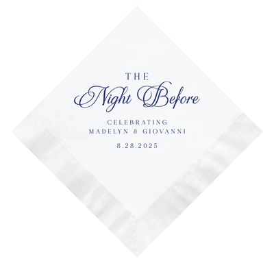 Elegant Night Before Rehearsal Dinner Wedding Napkins