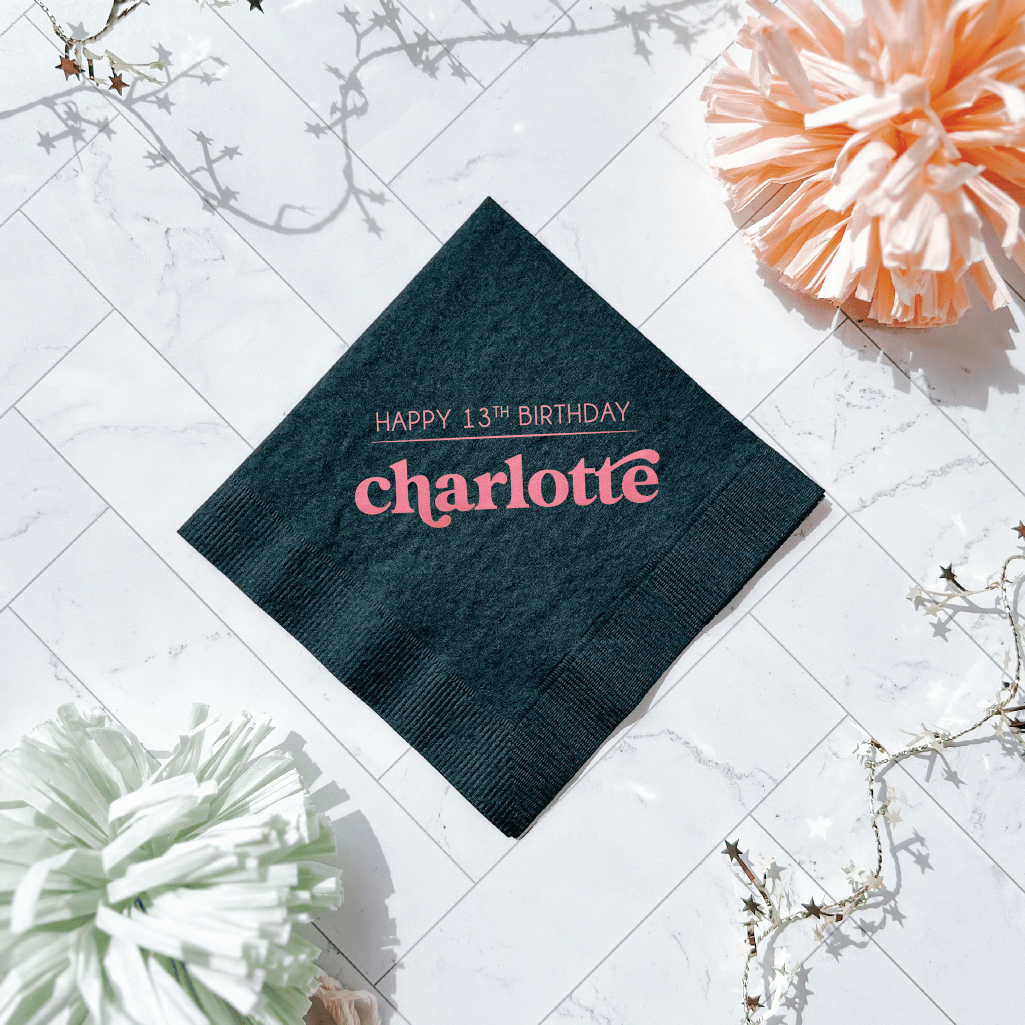 Officially Thirteen Birthday Napkins - Napkins - Foil Stamped