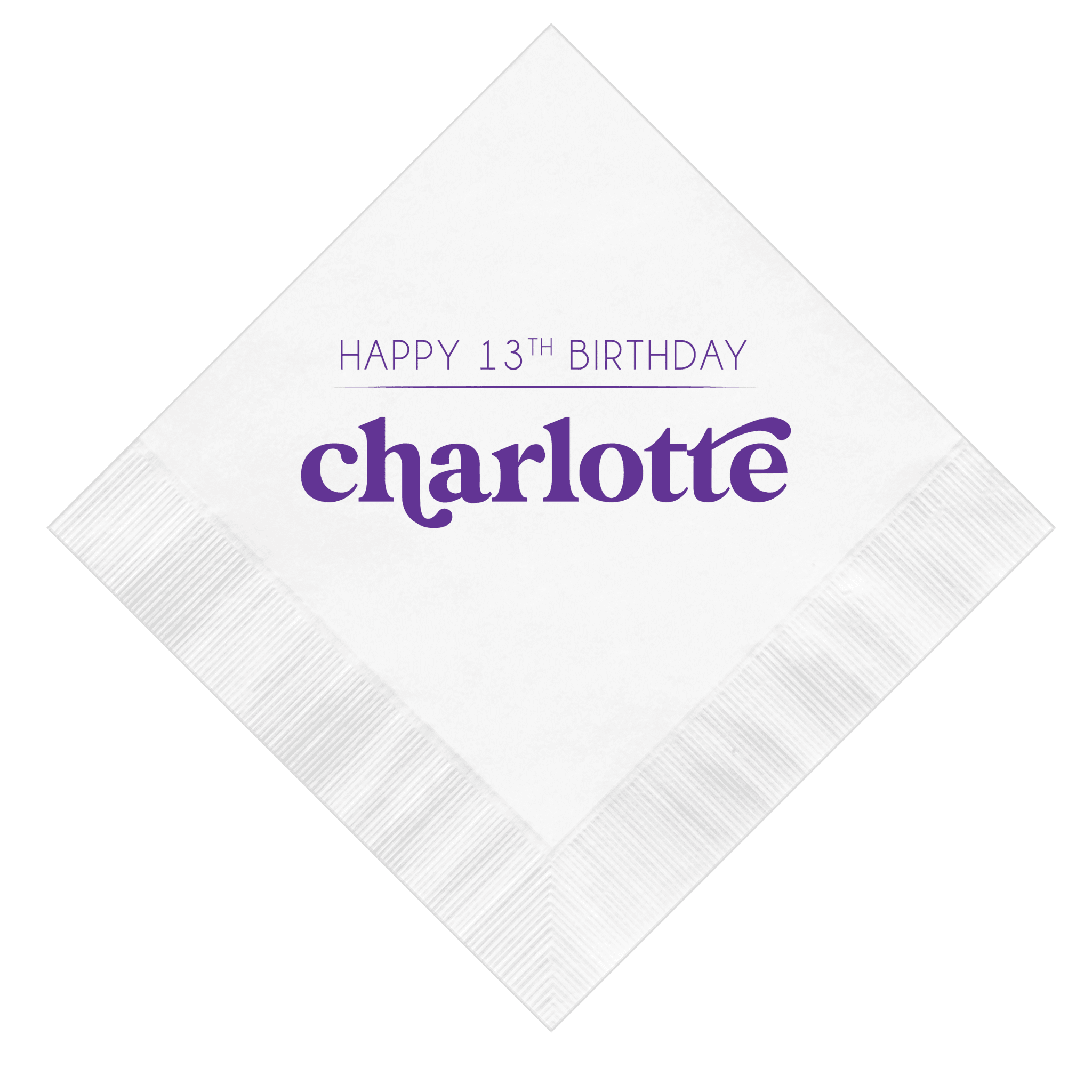 Officially Thirteen Birthday Napkins - Napkins - Foil Stamped