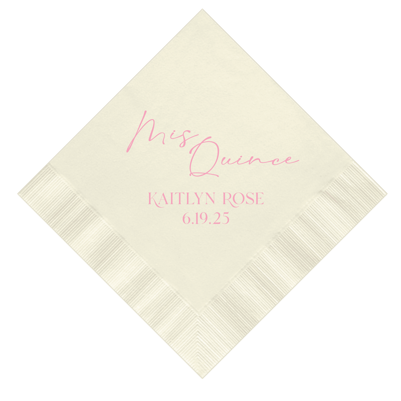 Mis Quince Magic Birthday Napkins - Napkins - Foil Stamped