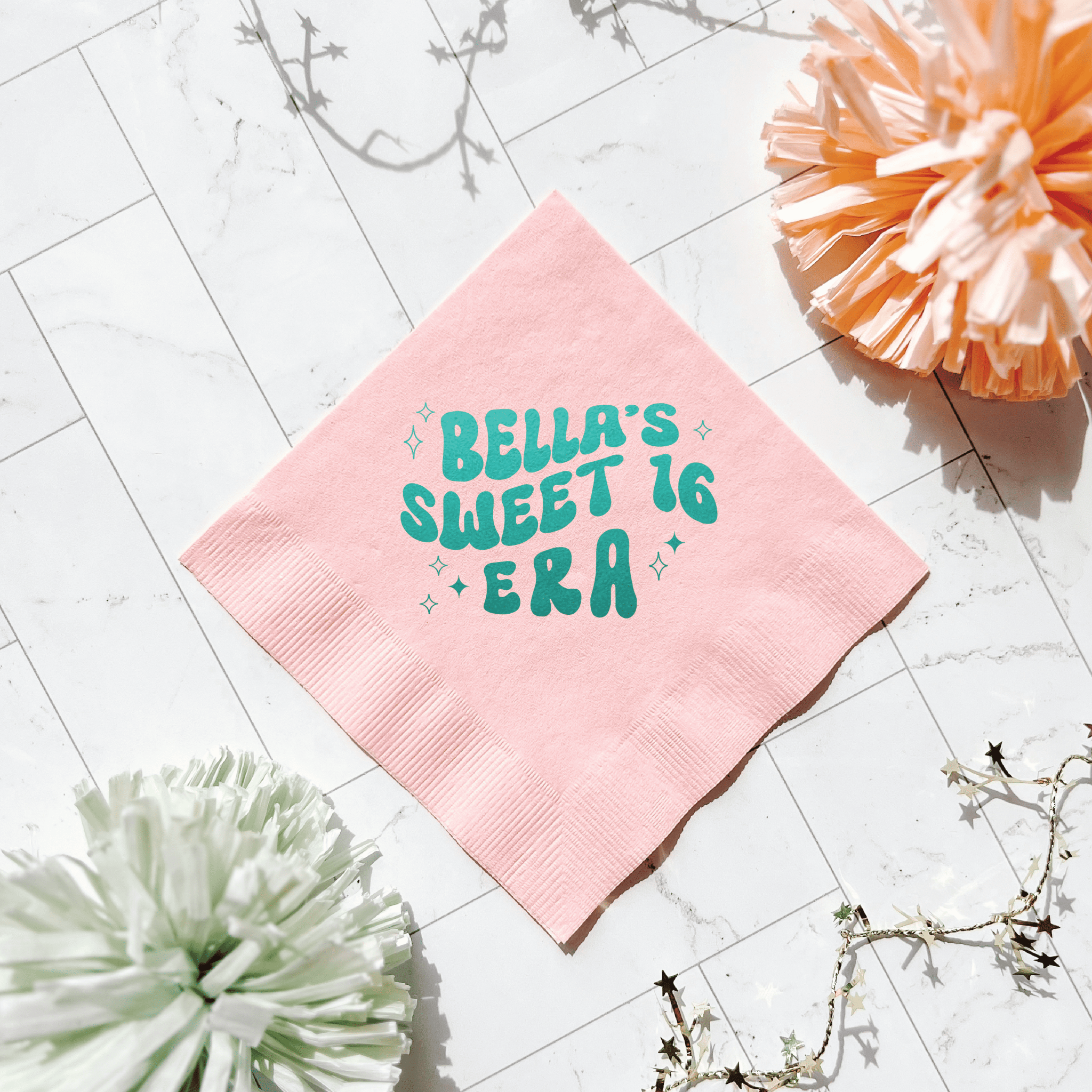 Sweet 16 Era Birthday Napkins - Napkins - Foil Stamped