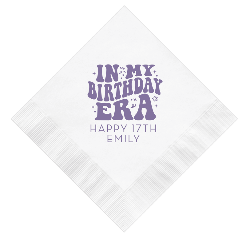 Birthday Era Personalized Napkins - Napkins - Foil Stamped