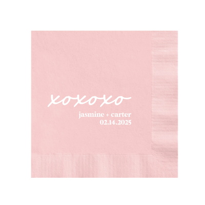 Valentine's Day XOXO Wedding Napkins