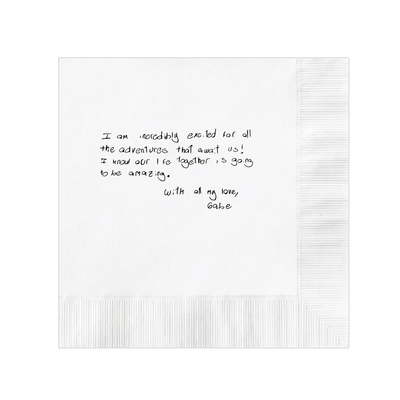 Custom Handwritten Wedding Napkins