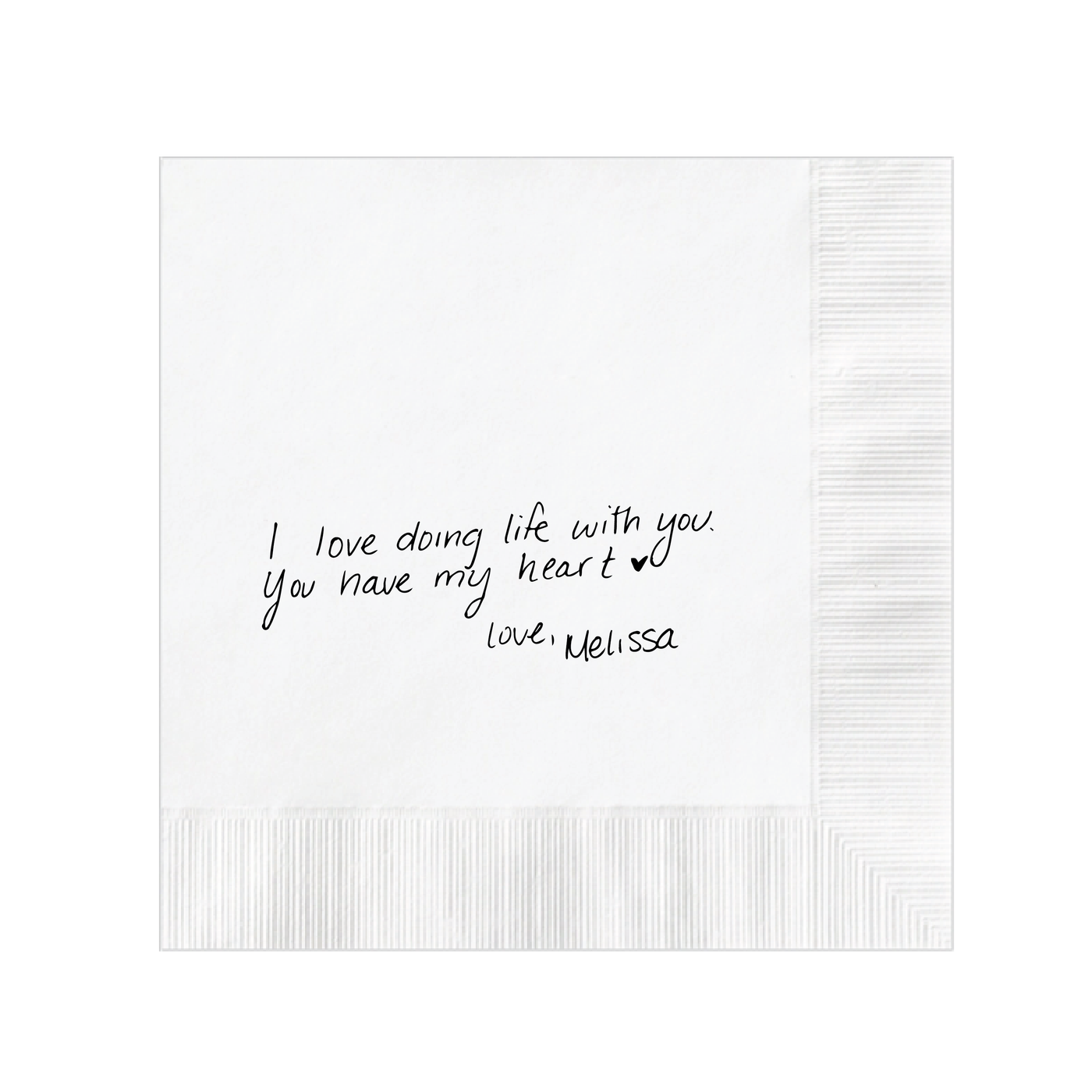 Custom Handwritten Wedding Napkins