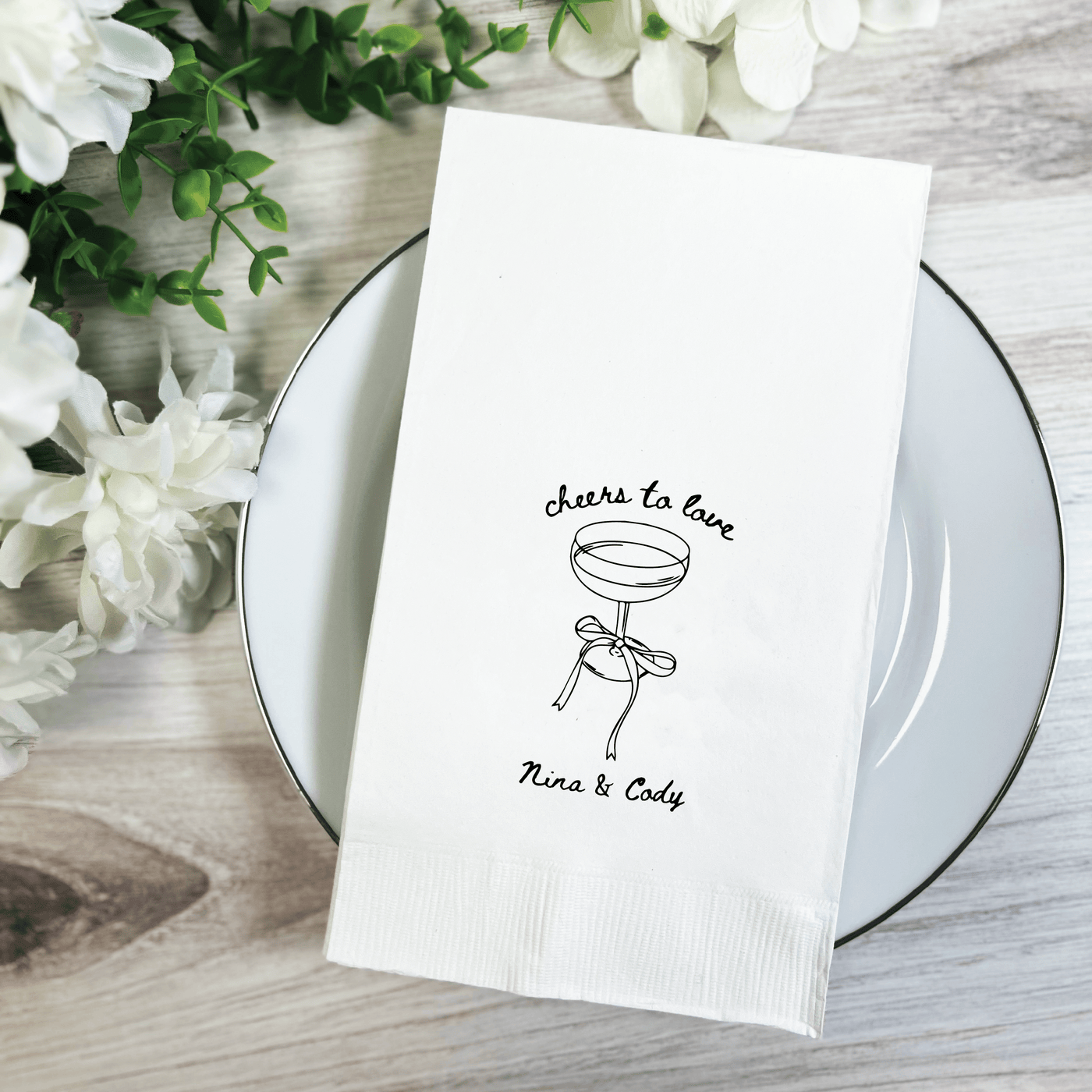 Cheers to Love Wedding Napkins