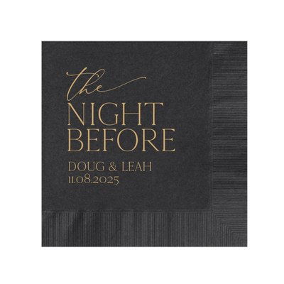 The Night Before Personalized Wedding Napkins