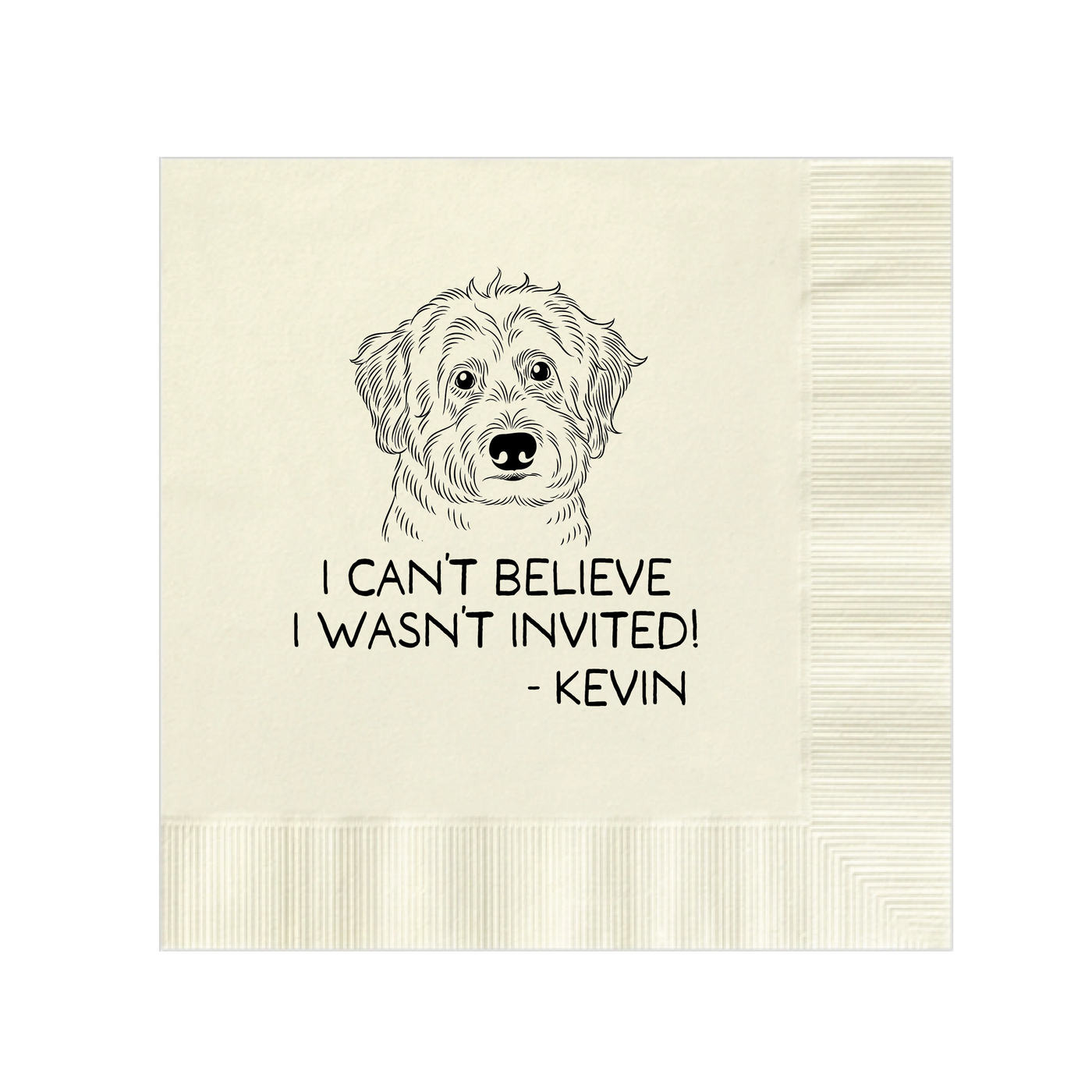 I Can't Believe I Wasn't Invited Pet Wedding Napkins - Napkins - Foil Stamped - Dog