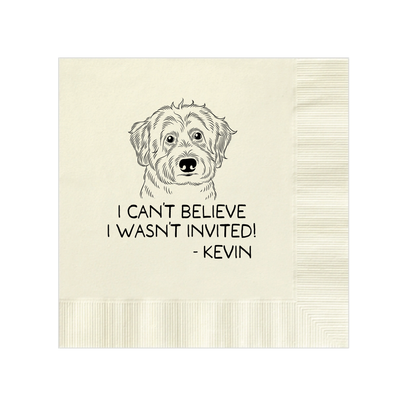 I Can't Believe I Wasn't Invited Pet Wedding Napkins - Napkins - Foil Stamped - Dog