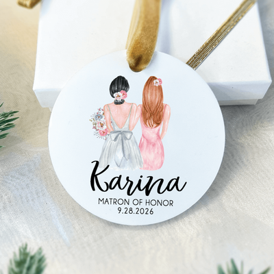 Personalized Bridal Party Acrylic Ornament