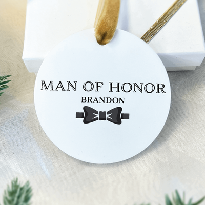 Personalized Acrylic Ornament for Man of Honor