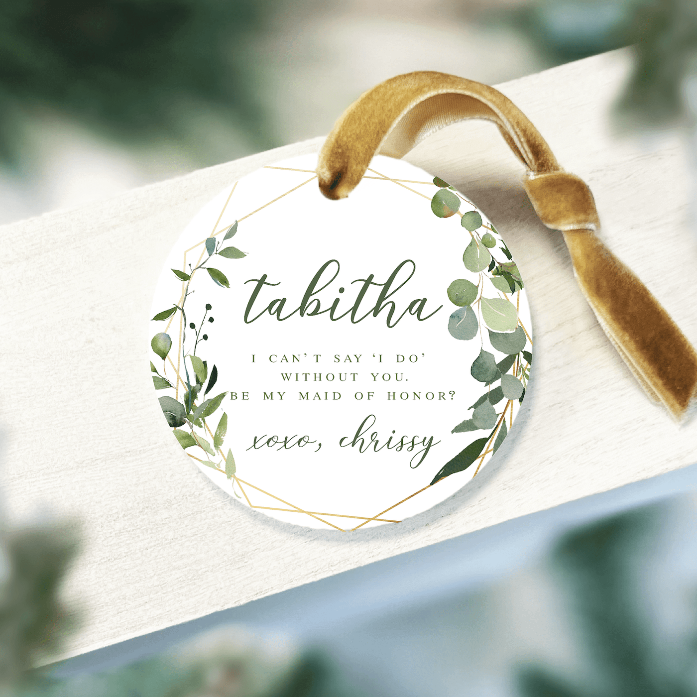 Custom Bridal Party Proposal Ornament