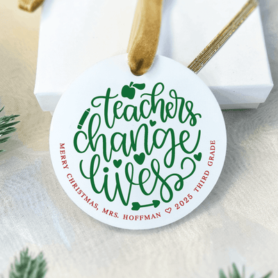 Personalized Teacher Gift Ornament